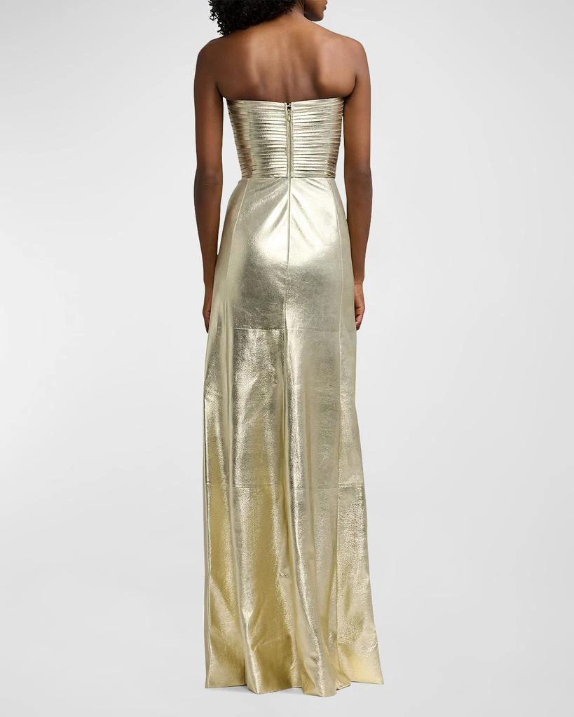 Ralph Lauren Kaylen Laminated Suede Evening Dress 4
