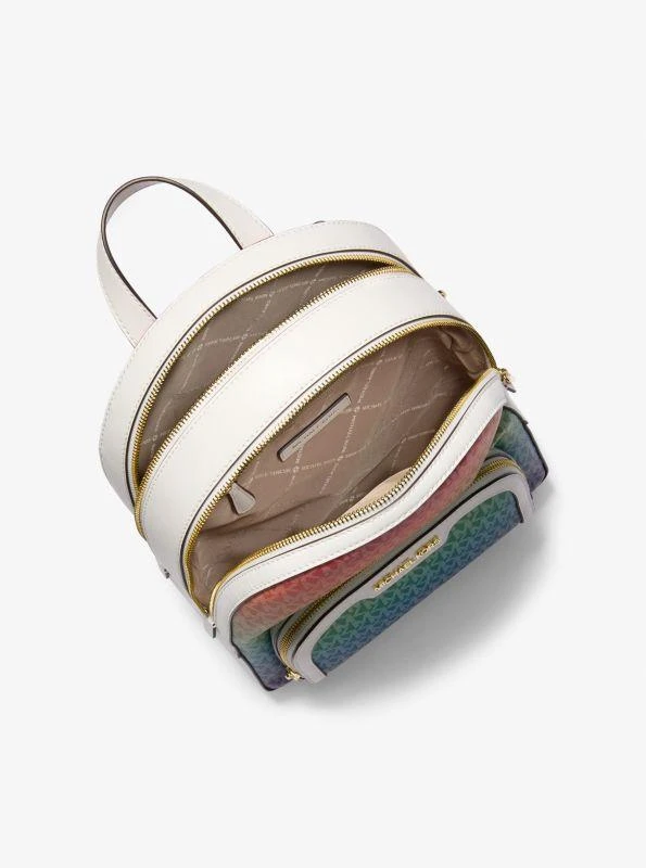 Michael Kors Jaycee Medium Rainbow Signature Logo Backpack 2