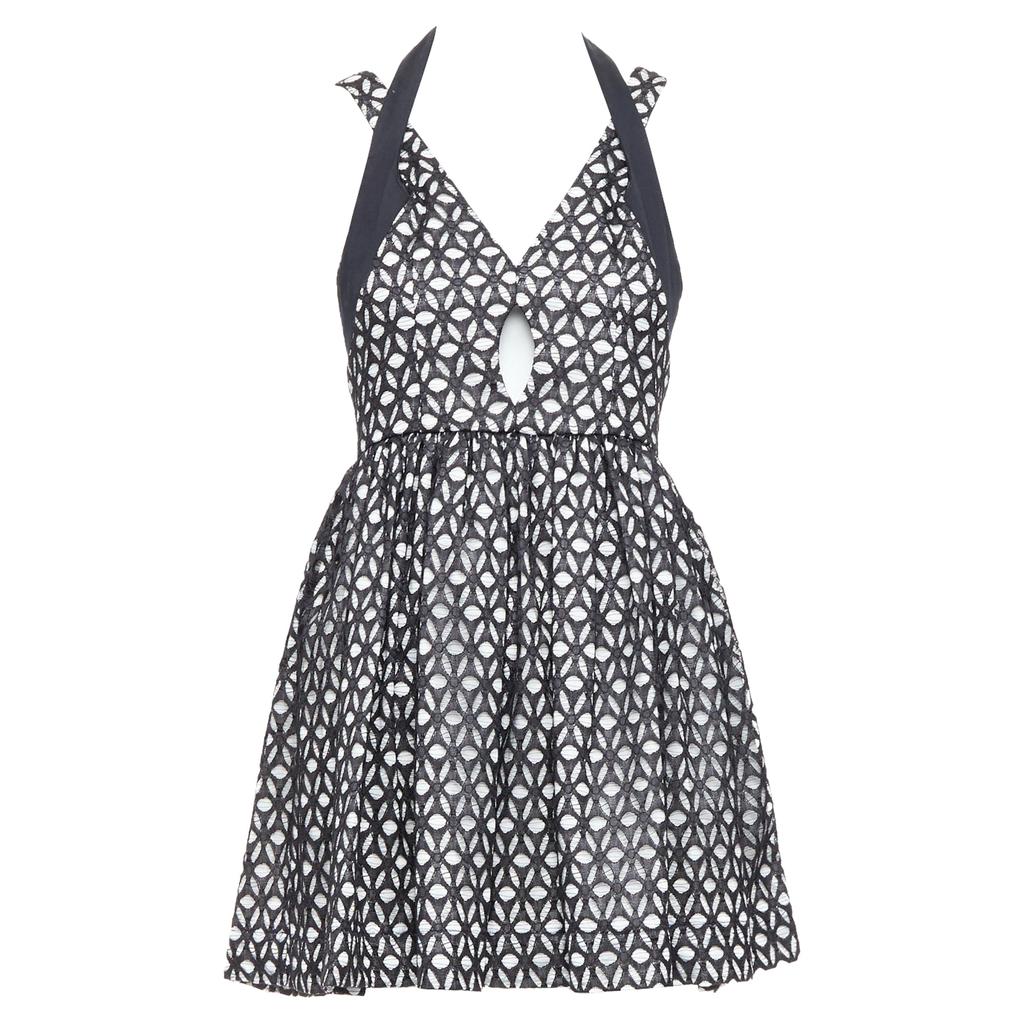 Alice McCall Alice Mccall Dust To Glory Eyelet Overlay Halter Mini Dress