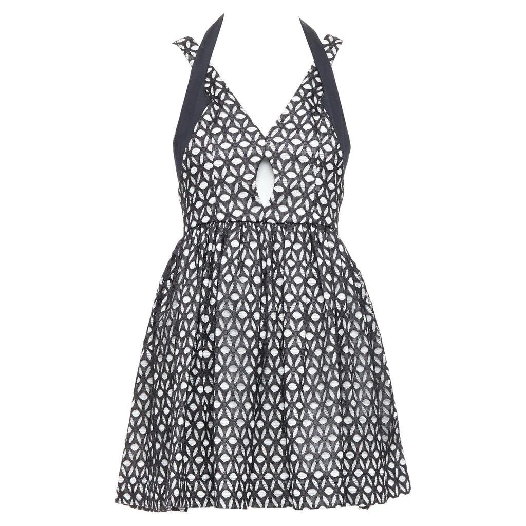 Alice McCall Alice Mccall Dust To Glory Eyelet Overlay Halter Mini Dress 1
