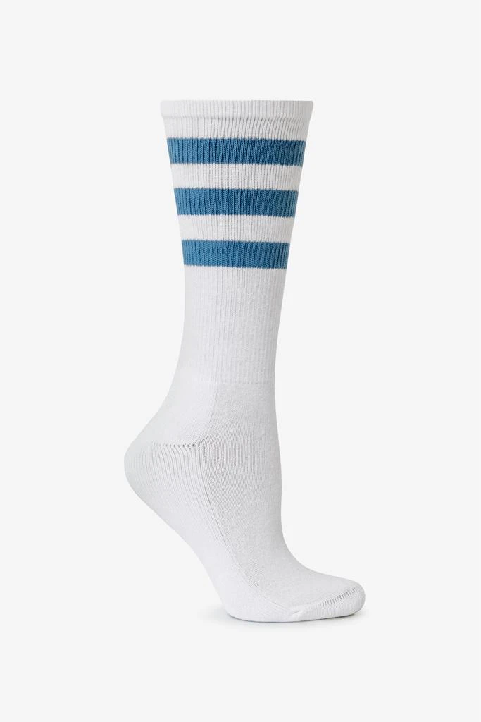 Los Angeles Apparel CALFSOCK - Unisex 3-Stripe Calf Sock 23