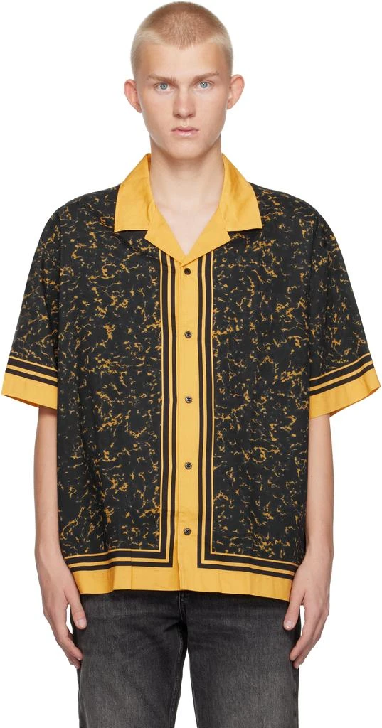 Hugo Boss Yellow & Black Oversize-Fit Shirt 1