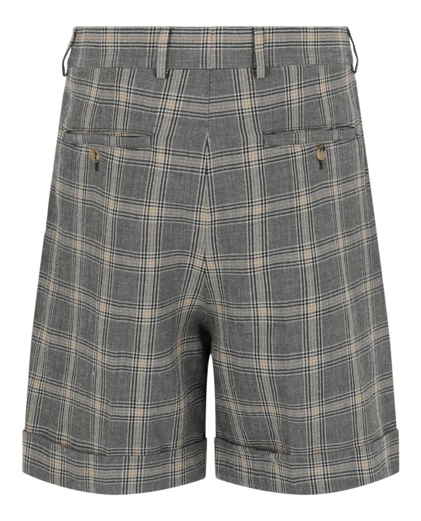 Gucci Cuffed Plaid Shorts