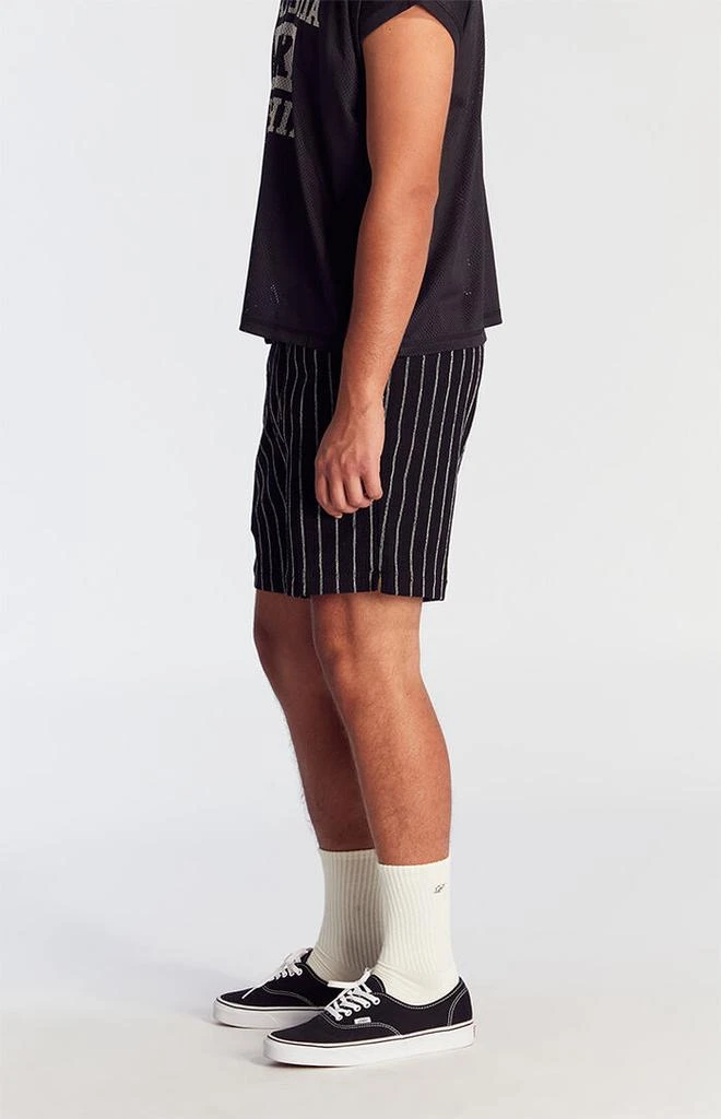 PacSun Black Stripe Linen Shorts 3