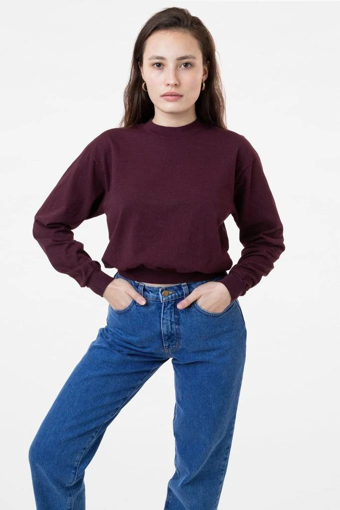 Los Angeles Apparel 1804GD - Long Sleeve Garment Dye Cropped Mockneck 3
