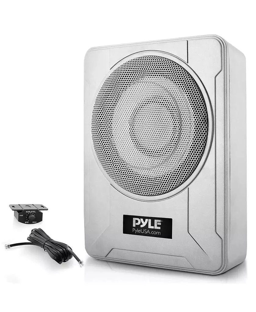 Pyle 8” 600W Slim Active Marine Subwoofer, Low-Profile, Waterproof Design