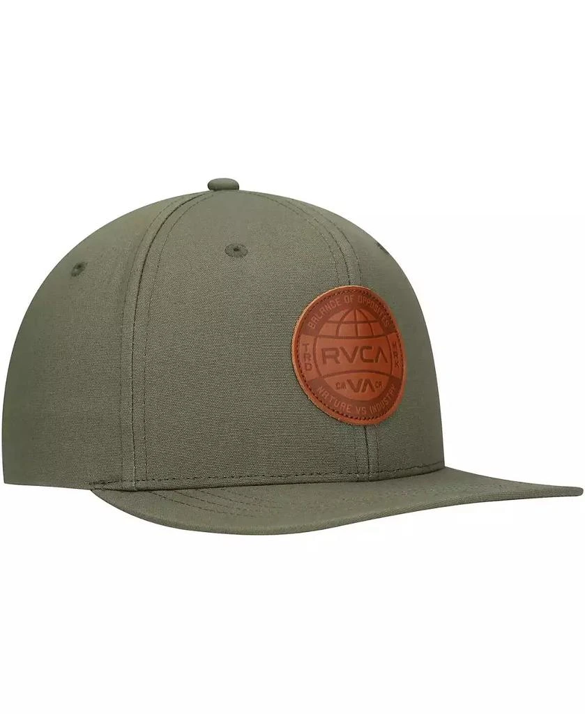 RVCA Men's Olive Sealed Snapback Hat 3