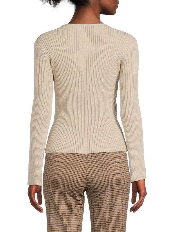 Ecru Ribbed Top 2