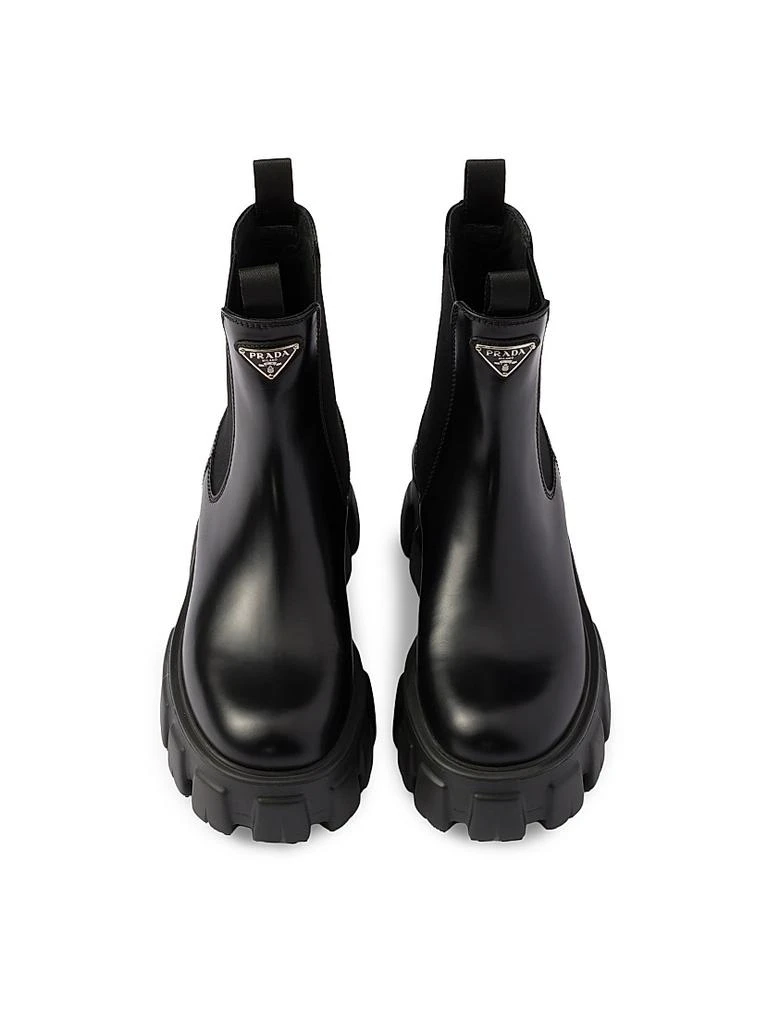 Prada Monolith Brushed Leather Chelsea Boots 3