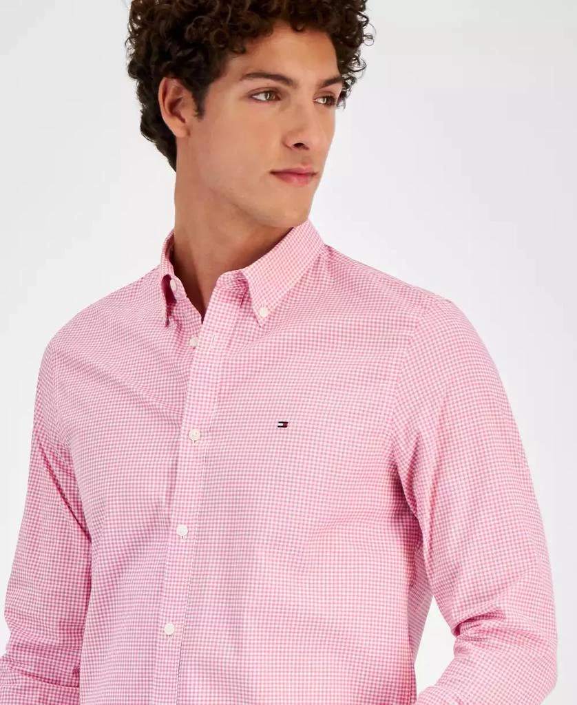 Tommy Hilfiger Tommy Hilfilger Men's Long Sleeve Button-Front Poplin Micro Gingham Shirt 3