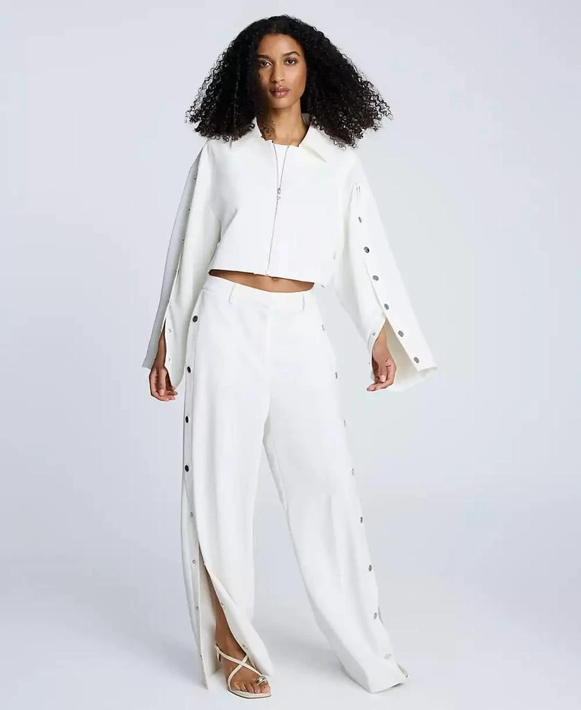 Kenneth Cole Women's Zip-Front Snap-Arm Jacket 4