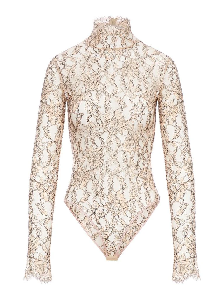 Valentino Valentino Lace Detailed High Neck Top from Cettire