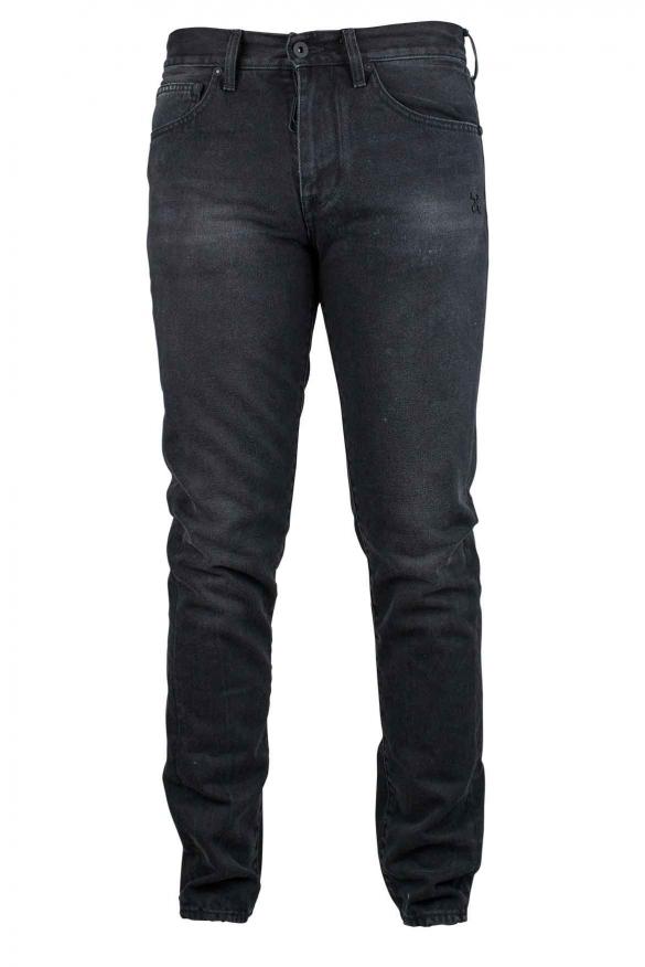 Off-White Men's luxury jeans off white black jeans with embroidered arrows on back