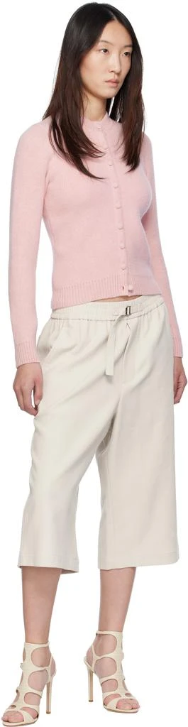 Magda Butrym Pink Classic Round-Neck Cardigan 4