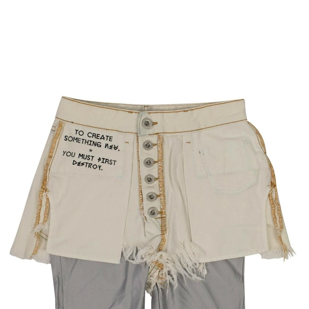 Unravel Project Reverse Shorts Layestretch Leggings - White 3