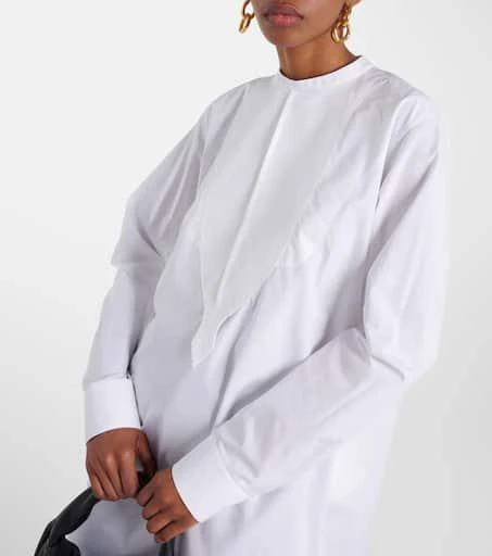 Jil Sander Embroidered cotton poplin blouse 4