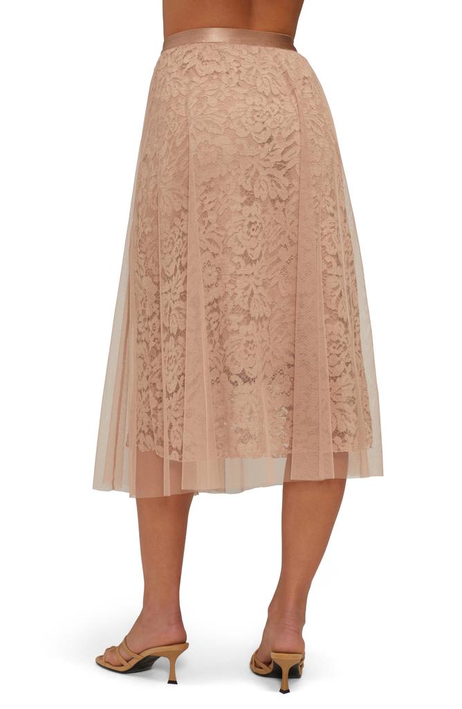 Wildfox Pleated Tulle Midi Skirt