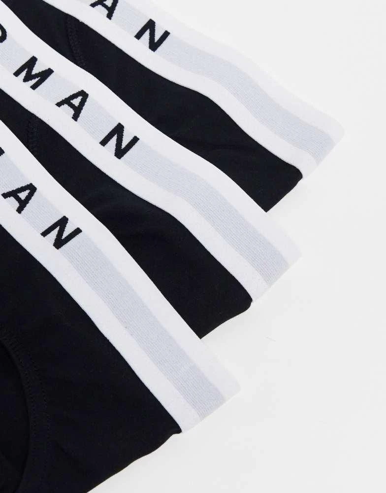 Topman Topman 3 pack briefs in black with white waistbands 4
