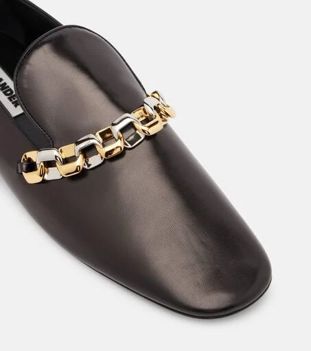 Jil Sander Chain-detail leather loafers 5