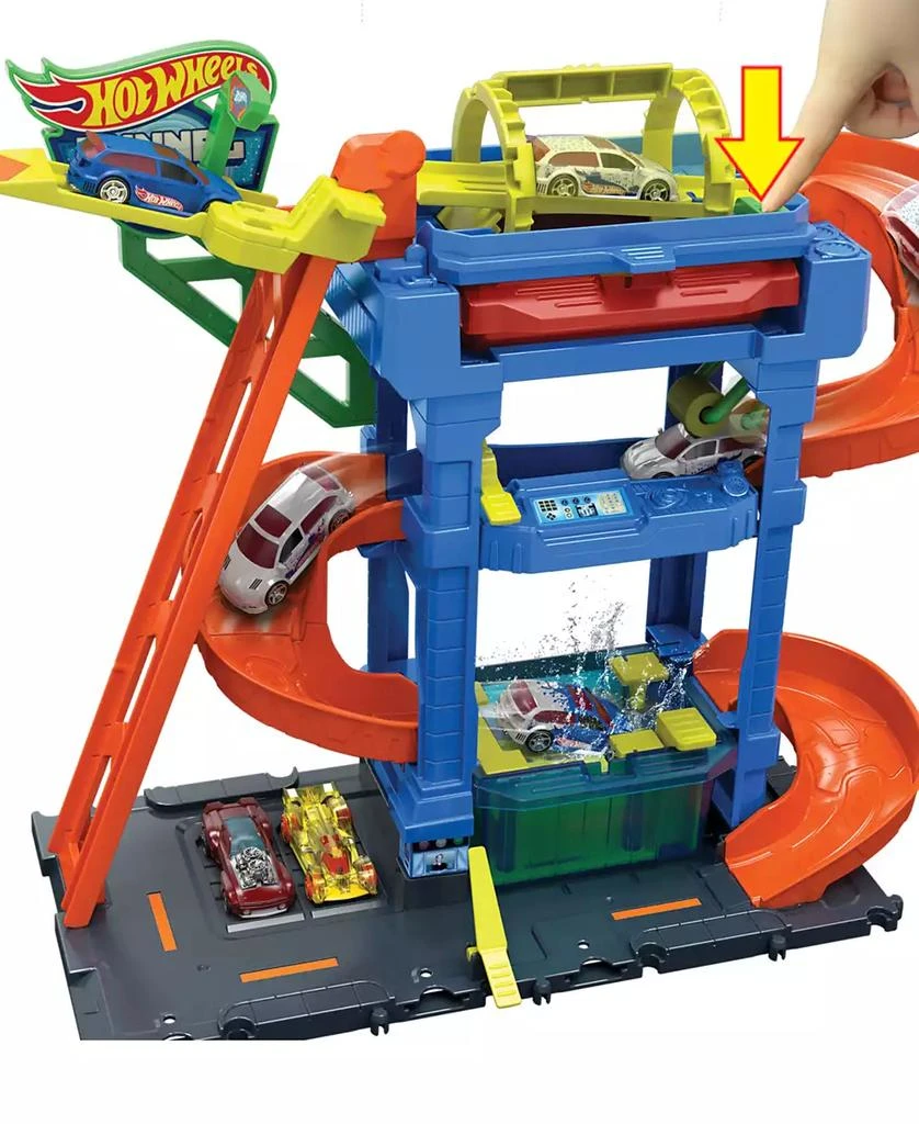 Hot Wheels City Tunnel Twist Car Wash Color Shifters Vehicle 5