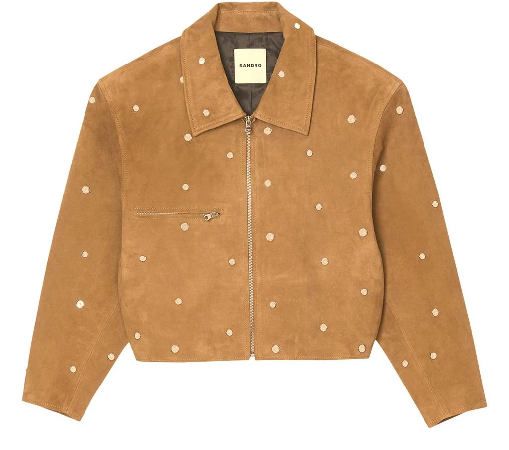 Sandro Studded suede jacket 1
