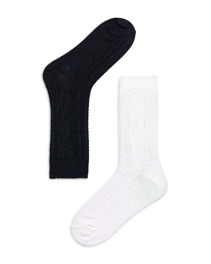 Hue Cable Ribbed Boot Socks, Pack of 2 1