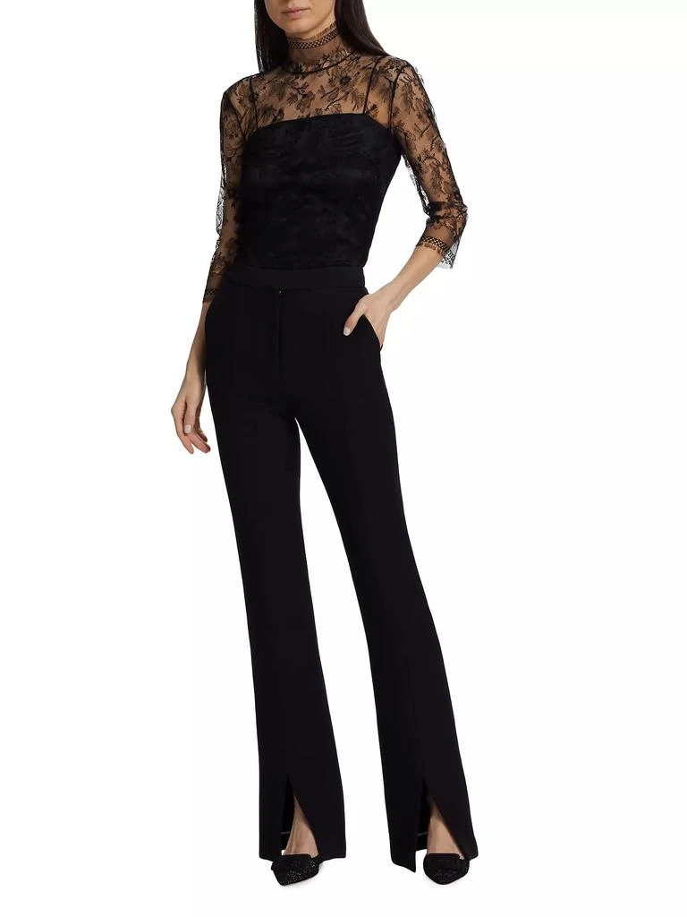 Adam Lippes Louisa Wool Slit Pants 6