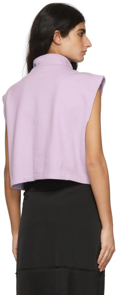 MAISON MARGIELA Purple Cotton Half-Zip Sweater 3