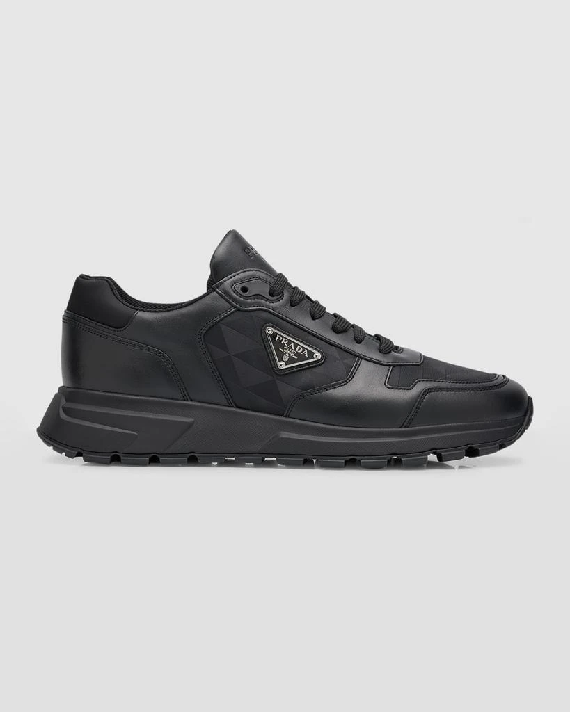 Prada Men's Prax Triangle Logo Runner Sneakers 1