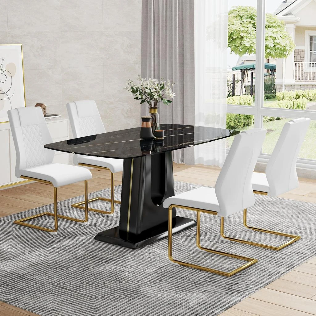 Streamdale Furniture Streamdale Ultra Modern Dining Table Glamour and Functionality for Every Gathering