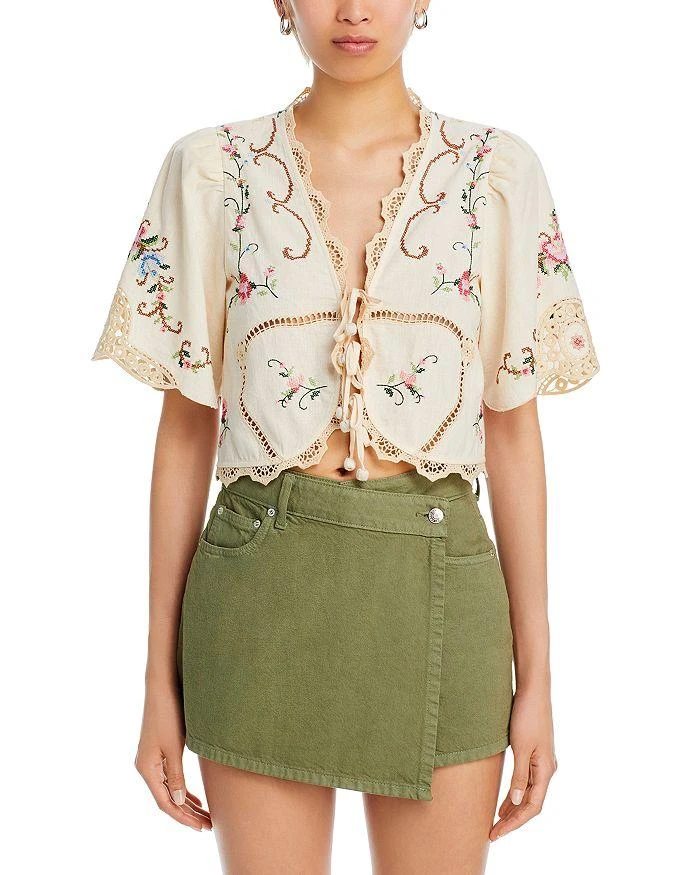 Sea Edwina Embroidered Cropped Top 6