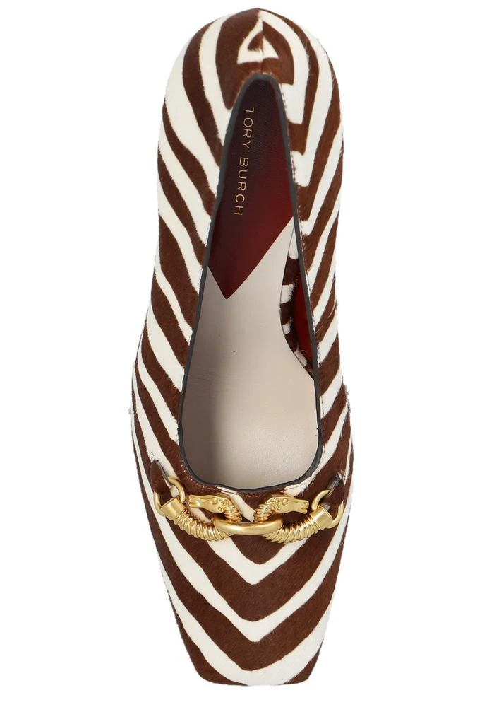 Tory Burch Tory Burch Zebra-Print Square Toe Pumps 4