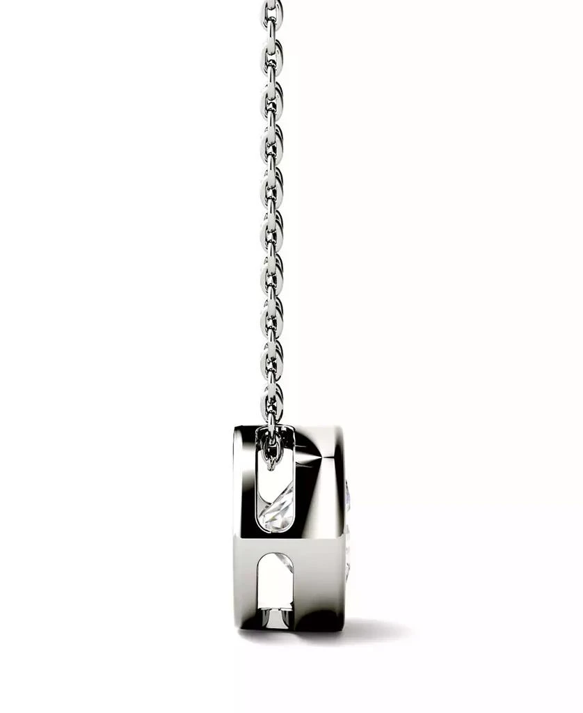 Charles & Colvard Moissanite Bezel Solitaire Pendant (1/2 ct. t.w. Diamond Equivalent) in 14k White or Yellow Gold 2
