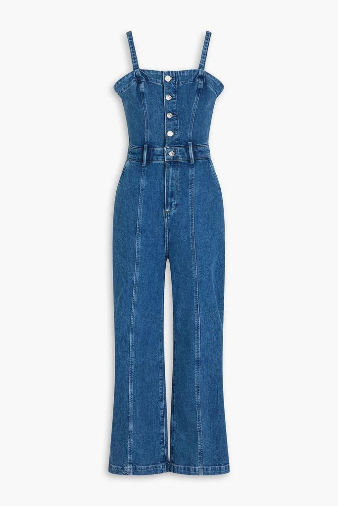 Paige Anessa cropped denim jumpsuit 1