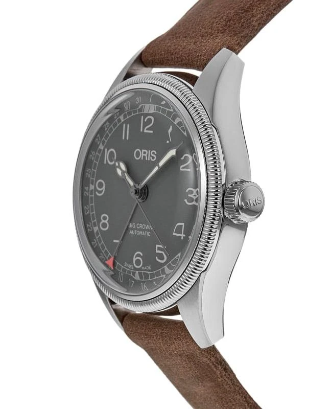 Oris Oris Big Crown Pointer Date Automatic 36mm Black Dial Brown Leather Strap Unisex Watch 01 754 7749 4064-07 5 17 68G 3
