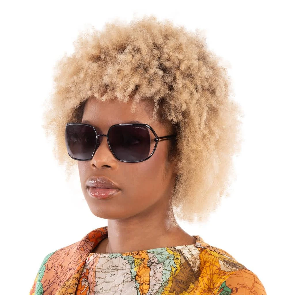Tom Ford Goldie Smoke Rectangular Ladies Sunglasses FT1092 01A 60 2