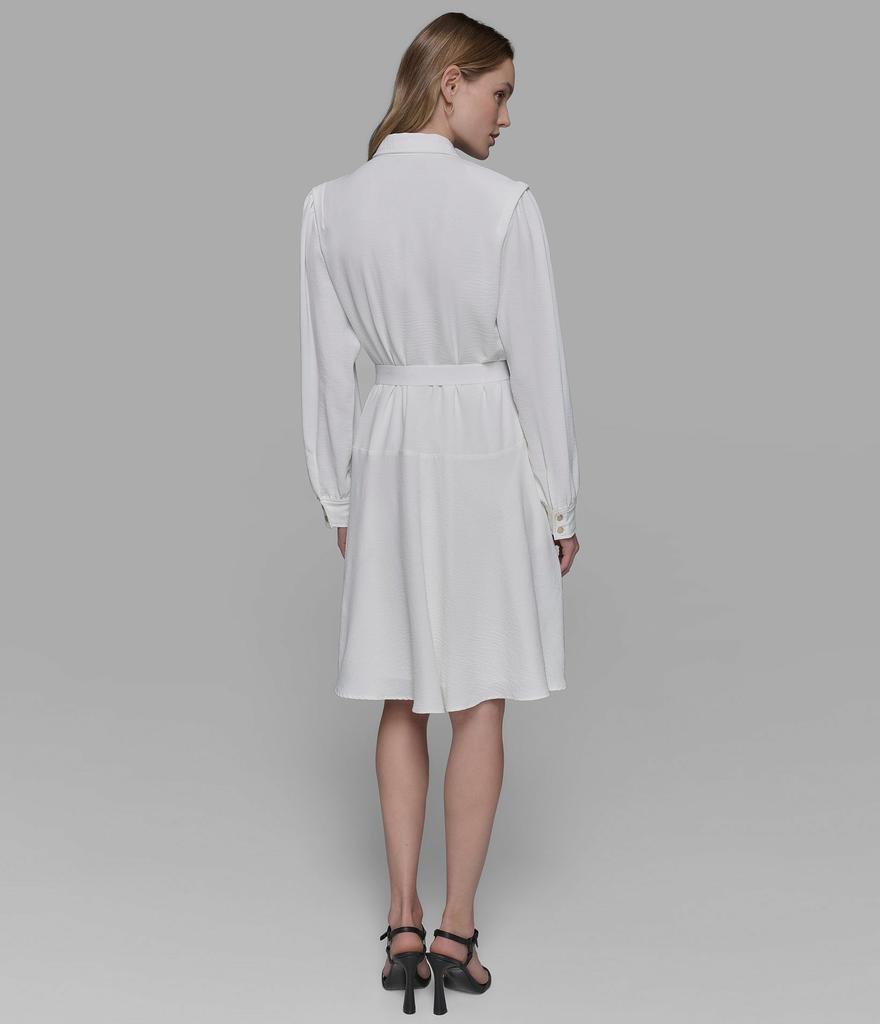 Karl Lagerfeld Paris LONG SLEEVE BELTED SHIRT DRESS