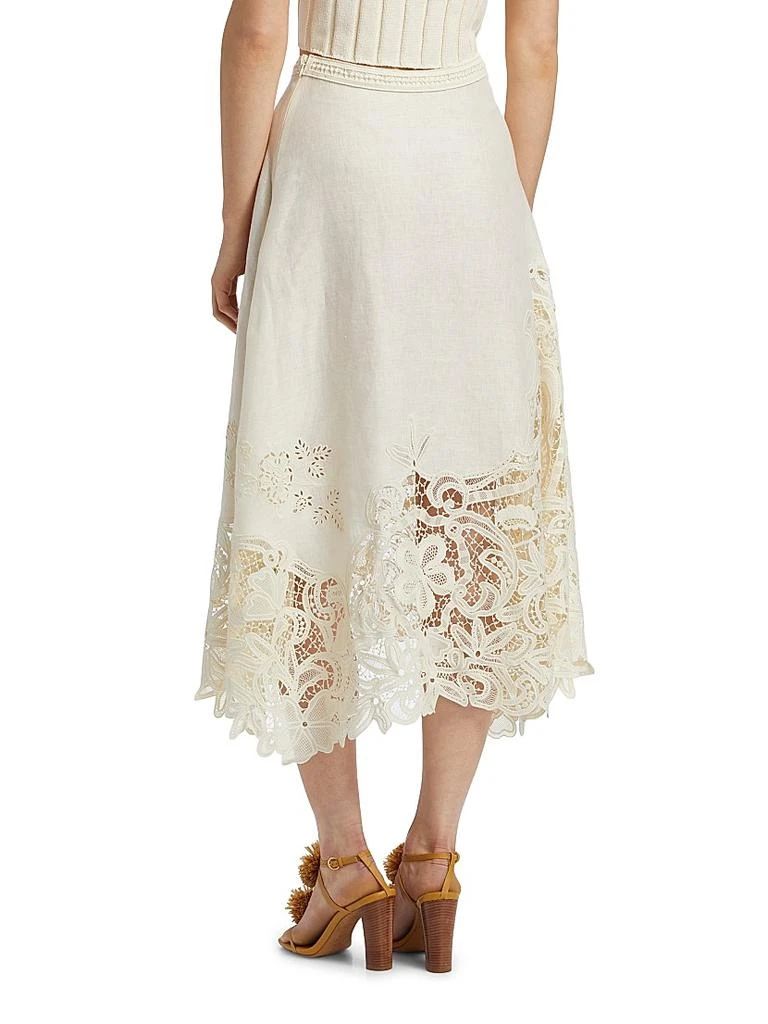 Ulla Johnson Rae Floral Lace Midi-Skirt 5
