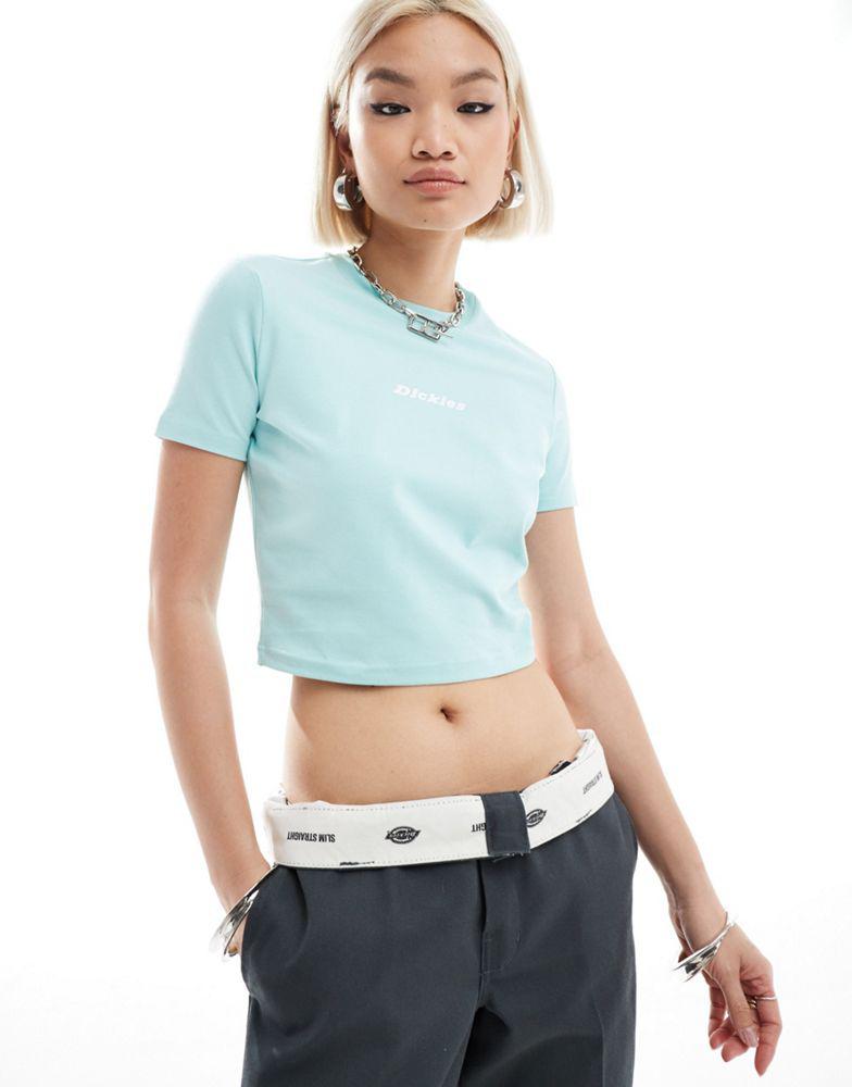 Dickies Dickies valley falls cropped baby tee in blue