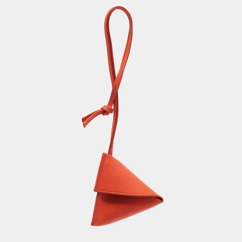 Loewe Loewe Orange Leather Puzzle Fold Charm