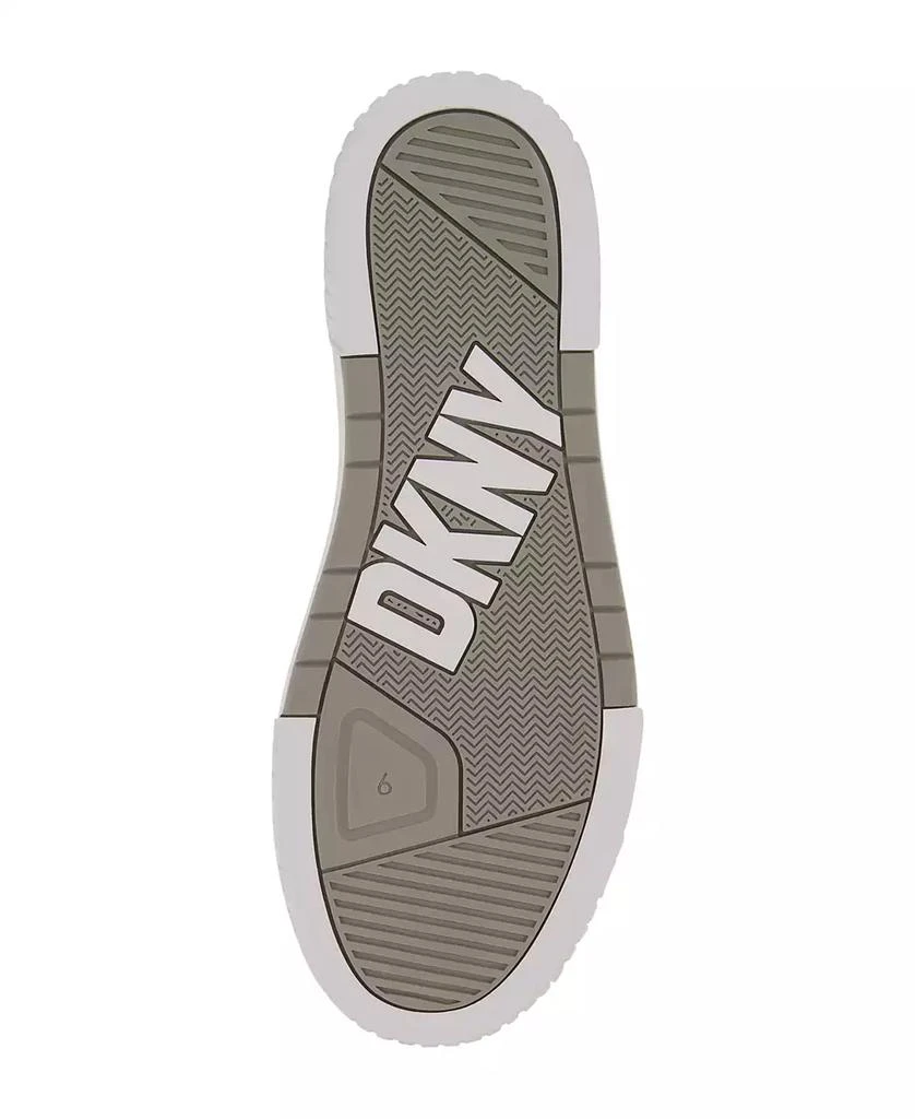 DKNY Men's Side Logo Perforated Two Tone Branded Sole Racer Toe Sneakers 5