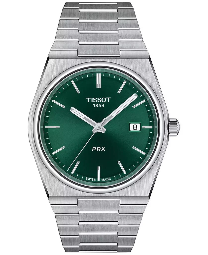 Tissot Men's PRX Silver-Tone Stainless Steel Bracelet Watch 40mm 1