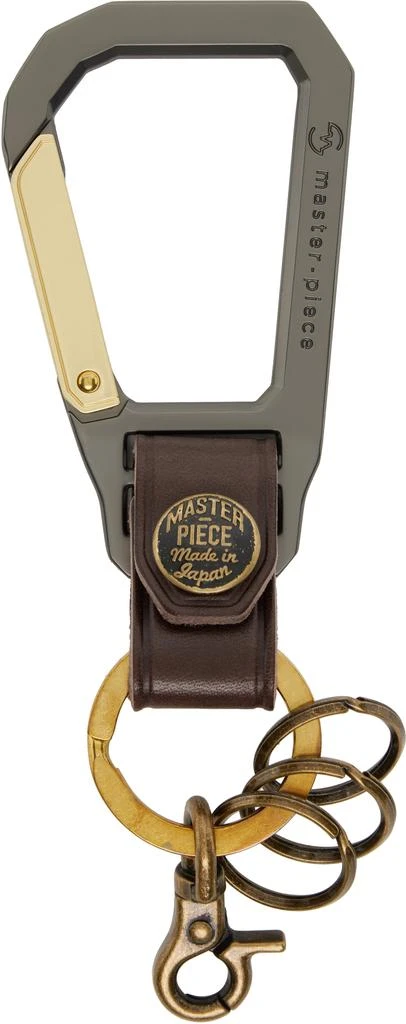 master-piece Brown Carabiner Keychain