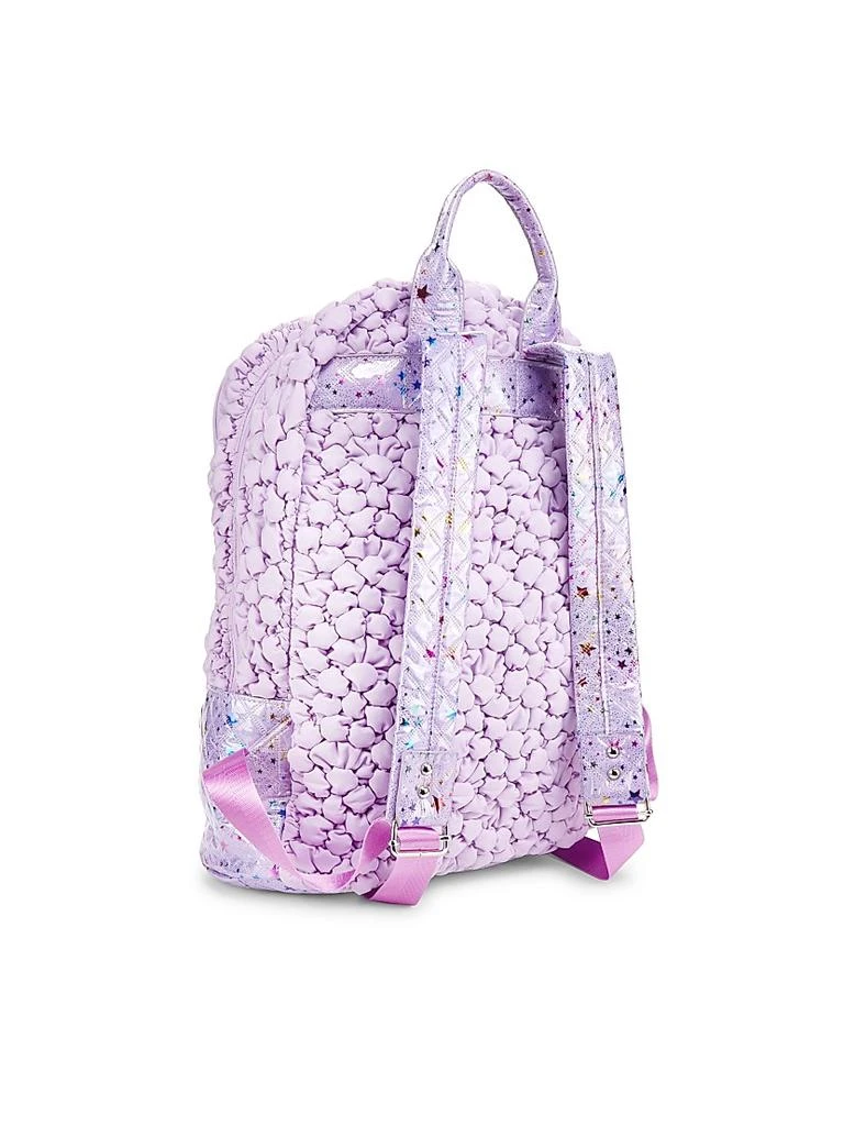 Bari Lynn Girl's Metallic Star Puffy Backpack 2