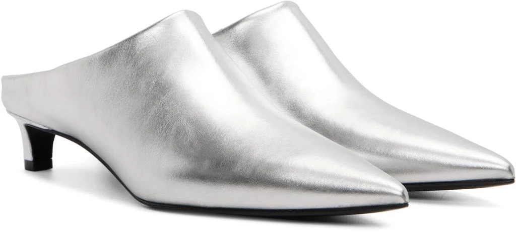 Jil Sander Silver Mule Heels 4
