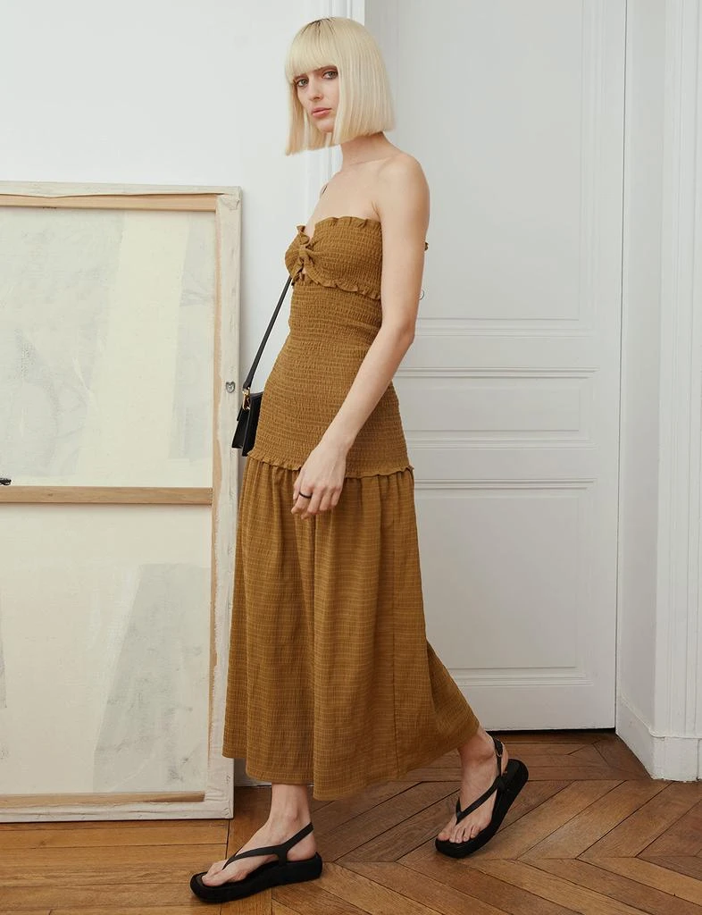 Pixie Market Nora Smocked Midi Dress 3