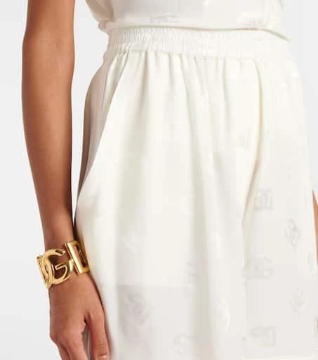 Dolce 
Gabbana DG silk satin jacquard shorts 4