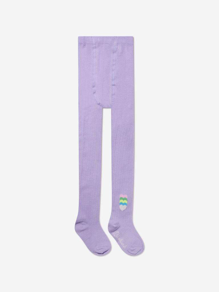 Billieblush Billieblush Girls Jacquard Heart Tights in Lilac