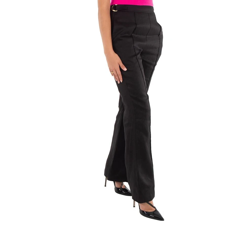 Aje Black Linen-Blend Elements Flared Pant 3