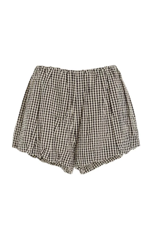 Posse Posse - Aurelia Gingham Cotton Shorts - Black - XS - Moda Operandi 1